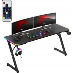 Biurko Huzaro Biurko Gamingowe Komputerowe Huzaro Hero 4.8 Rgb Led 160 Cm + Podkładka