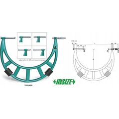 Insize MIKROMETR    300-400 PRZESUWNE KOWAD. TYP-A