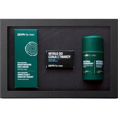 Zew for Men ZEW FOR MEN_SET Zestaw Dla Każdego nawilżający krem do twarzt 80ml + mydło do ciała i twarzy 85ml + dezodorant w sztyfcie 80ml