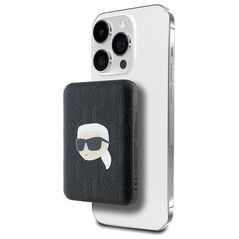 Powerbank Karl Lagerfeld Karl Lagerfeld Powerbank indukcyjny KLPB5FPGKSKIHK 15W 5000mAh czarny/black Karl Head Pin MagSafe