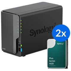 Serwer Synology Synology DS224+ /16T | 2-zatokowy serwer NAS w zestawie z dyskami o łącznej pojemności 16TB, Tower