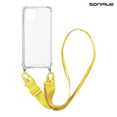 Θήκη Σιλικόνης με Strap Sonique Armor Clear Apple iPhone 11 Pro Κίτρινο 5201101881726