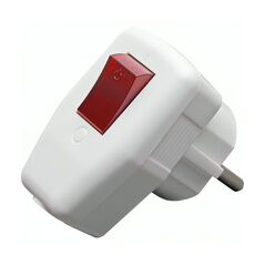 Power Plug No brand, Angle, Schuko, CEE 7/7, With switch, White - 17869 έως 12 άτοκες Δόσεις