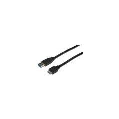 Kabel USB Digitus USB-A - microUSB 1 m Czarny (AK300116010S)