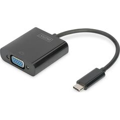 Adapter USB Digitus USB-C - VGA Czarny  (DA-70853)