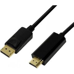 Kabel LogiLink DisplayPort - HDMI 1m czarny (CV0126)