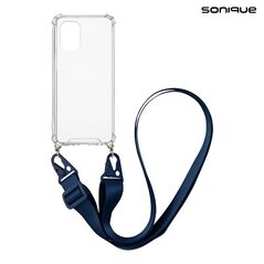 Θήκη Σιλικόνης με Strap Sonique Armor Clear Realme C33 Μπλε Σκούρο 5201101934477