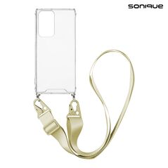 Θήκη Σιλικόνης με Strap Sonique Armor Clear Samsung Galaxy S23 Ultra Μπεζ 5201101920487