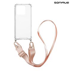 Θήκη Σιλικόνης με Strap Sonique Armor Clear Xiaomi Xiaomi 13 5G Ροζ 5201101922474