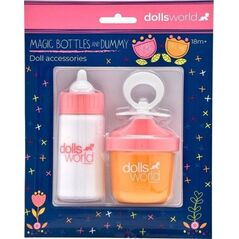 Dolls World DOLLS WORLD MAGICZNE BUTELKI MLEKO I SOK POMARAŃCZOWY I SMOCZEK