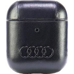 Audi Audi Leather Big Logo AirPods 1/2 cover   czarny/black AU-AP-GT/D3-BK