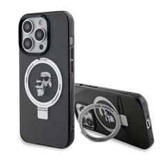 Karl Lagerfeld Case for iPhone 14 Pro - Karl Lagerfeld Hardcase Ring Stand Magsafe (KLHMP14LHHMMRSKCK) - Karl&Choupettte 3666339169091 έως 12 άτοκες Δόσεις