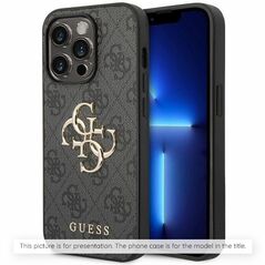 Guess Case for iPhone 15 Plus / iPhone 14 Plus - Guess Hardcase 4G Big Metal Logo (GUHCP15M4GMGGR) - Grey 3666339171551 έως 12 άτοκες Δόσεις