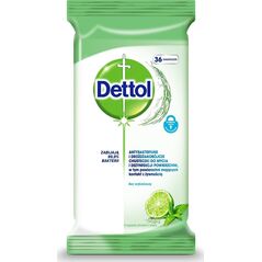 Dettol DETTOL_Antybakteryjne i drożdżakobójcze chusteczki do mycia i dezynfekcji powierzchni Limonka Mięta 36szt