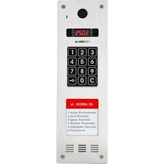 Laskomex Laskomex CP-2533NR-040 Wąski panel audio pionowy, ze stali nierdzewnej, z czytnikiem RFID i DŁUŻSZĄ listą lokatorów (kompatybilny z modułem KAM3-1)