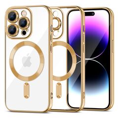 Tech-Protect MagShine Line MagSafe case for iPhone 15 Pro - gold 9319456604115