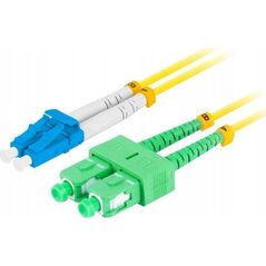 Lanberg Patchcord światłowodowy Lanberg SM LC/UPC-SC/APC DUPLEX 3.0MM LSZH G657A1 1m żółty