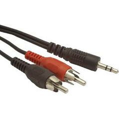 Kabel Gembird Jack 3.5mm - RCA (Cinch) x2 2.5m czarny (CCA4582.5M)