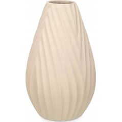 Giftdecor Ceramiczny wazon DIAGONAL STRIPE, beżowy