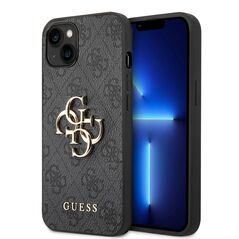 Guess Case for iPhone 14 - Guess Hardcase 4G Big Metal Logo (GUHCP14S4GMGGR0 - Grey 3666339066246 έως 12 άτοκες Δόσεις