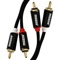 Kabel Mozos RCA (Cinch) x2 - RCA (Cinch) x2 1m czarny (MCABLE-2R2R)