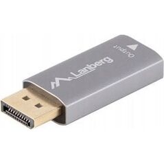 Adapter AV Lanberg Adapter Lanberg Displayport (M) -> HDMI (F) 4K srebrny