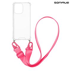 Θήκη Σιλικόνης με Strap Sonique Armor Clear Xiaomi Redmi 13 4G / Poco M6 4G Φουξ 5210312072359