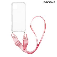 Θήκη Σιλικόνης με Strap Sonique Armor Clear Motorola Moto G31 4G / Moto G41 4G Ροζ 5210312076302