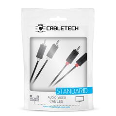 Cabletech Καλώδιο 2xRCA - 2xRCA 1m DM-3954-1 έως 12 άτοκες Δόσεις