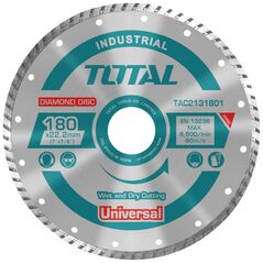 TOTAL ΔΙΑΜΑΝΤΟΔΙΣΚΟΣ UNIVERSAL TURBO 180 Χ 22.2mm (TAC2131801) ως 12 Άτοκες Δόσεις