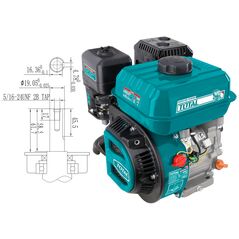 TOTAL ΕΠΑΓΓ. ΚΙΝΗΤΗΡΑΣ ΒΕΝΖΙΝΗΣ 163cc - 5.5HP ΣΦΗΝΑ (TGEN16811) ως 12 Άτοκες Δόσεις