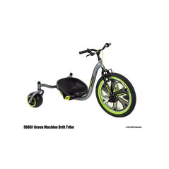 Huffy Green Machine Drift Trike Black,Lime Bike8+ (98861) (HUF98861) έως 12 άτοκες Δόσεις