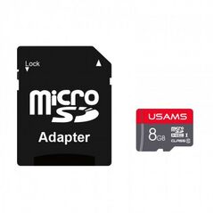 USAMS Card de Memorie TF 8GB + Adaptor - USAMS High Speed (US-ZB116) - Black 6958444912301 έως 12 άτοκες Δόσεις