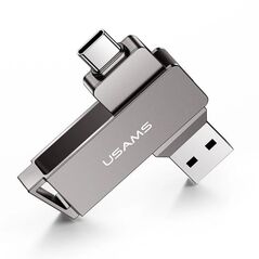 USAMS Stick de Memorie USB, Type-C 256GB - USAMS (US-ZB202) - Iron Gray 6958444955506 έως 12 άτοκες Δόσεις