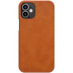 Nillkin Husa pentru iPhone 12 mini - Nillkin QIN Leather Case - Brown 6902048201613 έως 12 άτοκες Δόσεις