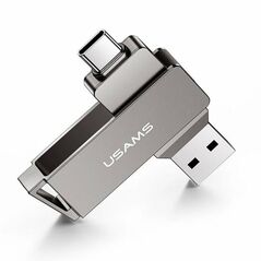 USAMS Stick de Memorie USB, Type-C 128GB - USAMS (US-ZB201) - Iron Gray 6958444955490 έως 12 άτοκες Δόσεις