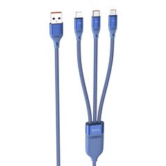 Hoco Cablu de Date 3in1 USB-A la Lightning, Type-C, Micro-USB 66W, 6A, 1.2m - Hoco Ultra (U104) - Blue 6931474755940 έως 12 άτοκες Δόσεις