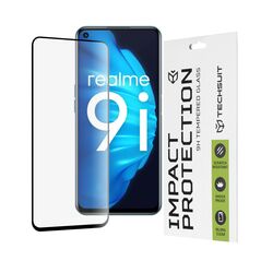 Techsuit Folie pentru Realme 9i 4G / 9 5G / 9 Pro / Oppo A76 / A96 / OnePlus Nord CE 2 Lite 5G - Techsuit 111D Full Cover / Full Glue Glass - Black 5949419012820 έως 12 άτοκες Δόσεις