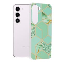 Techsuit Husa pentru Samsung Galaxy S23 - Techsuit Marble Series - Green Hex 5949419011588 έως 12 άτοκες Δόσεις