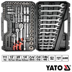 YATO ΚΑΡΥΔΑΚΙΑ ΣΕΤ 1/2-3/8-1/4 111ΤΜΧ YT-38831 20038831 εως 12 άτοκες δόσεις