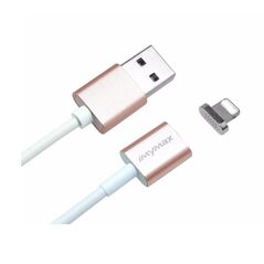 iMyMax ΜΑΓΝΗΤΙΚΟ ΚΑΛΩΔΙΟ USB LIGHTNING για Φόρτηση και Data ΡΟΖΕ ΧΡΥΣΟ MM-C3RG 16760 έως 12 άτοκες Δόσεις