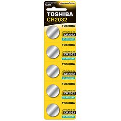 TOSHIBA CR2032 3V 210mAh ΜΠΑΤΑΡΙΑ ΛΙΘΙΟΥ  Καρτέλα 5 τεμ TO-CR2032 15140 έως 12 άτοκες Δόσεις