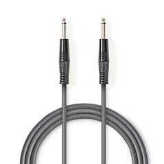 Nedis Cable 6.3mm male - 6.3mm male 1.5m Μαύρο (COTH23000GY15) (NEDCOTH23000GY15) έως 12 άτοκες Δόσεις