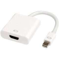 Μετατροπέας Mini DP M - HDMI F 10cm, DeTech, Λευκό - 18154