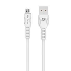 Kαλώδιο δεδομένων DeTech DE-27M, Micro USB, 1.0m, λευκό - 40109