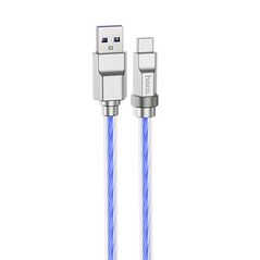 Hoco Cablu USB to Type-C PD100W, 1m - Hoco Crystal (U113) - Blue 6931474790088 έως 12 άτοκες Δόσεις