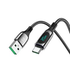 Hoco Cablu USB la Type-C, 5A, 1.2m - Hoco Extreme (S51) - Black 6931474749239 έως 12 άτοκες Δόσεις