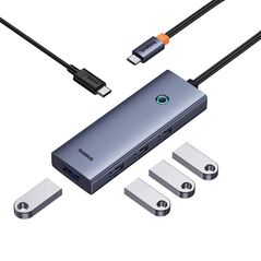 Baseus Hub Type-C to 4 x USB 3.0, Type-C - Baseus UltraJoy Series (B00052801811-01) - Space Grey 6932172636647 έως 12 άτοκες Δόσεις