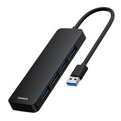 Baseus Hub USB la 4x USB 3.0, 5Gbps, 50cm - Baseus UltraJoy Series (B0005280B111-02) - Black 6932172636487 έως 12 άτοκες Δόσεις
