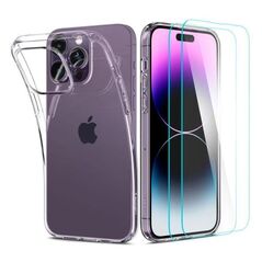 Θήκη TPU Spigen Liquid Crystal (1 τεμ) & Tempered Glass TR Slim (2 τεμ) Apple iPhone 14 Pro Max Crystal Pack Διάφανο 8809811863802 8809811863802 έως και 12 άτοκες δόσεις